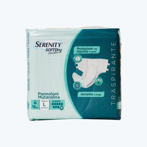 Serenity SoftDRY Sensitive Pannolone Mutandina SUPER